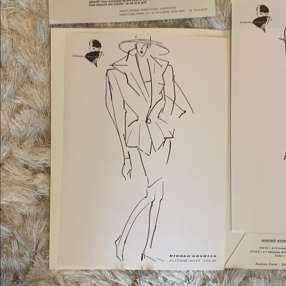 Hiroko Koshino Vintage fashion illustrations - Picture 4 of 5